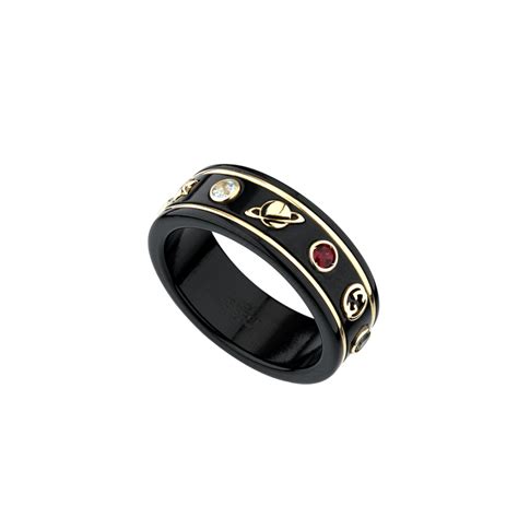 buy gucci black ring|gucci icon ring with gemstones.